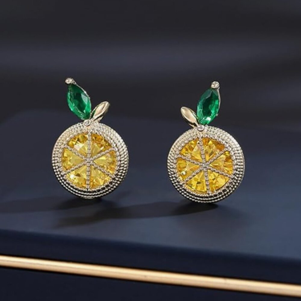 Anthro Orange Earrings - Picture 3 of 3